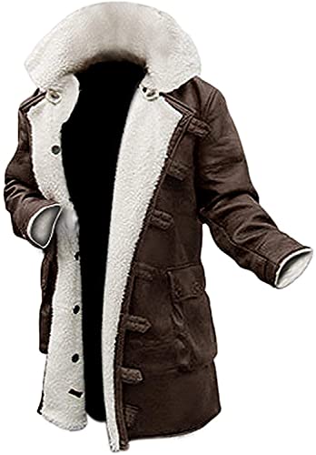 Shearling Trench Coat Brown