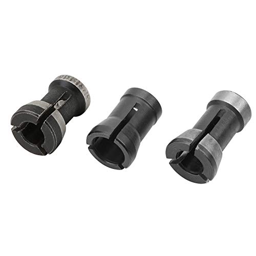 3PCS 6/6.35/8mm Chuck Adapter Set for Router Tools - CNC Milling Machine, Woodworking Trimming & Engraving Head Conversion Kit - Perfect for DIY Projects and Professional Carpentry Work