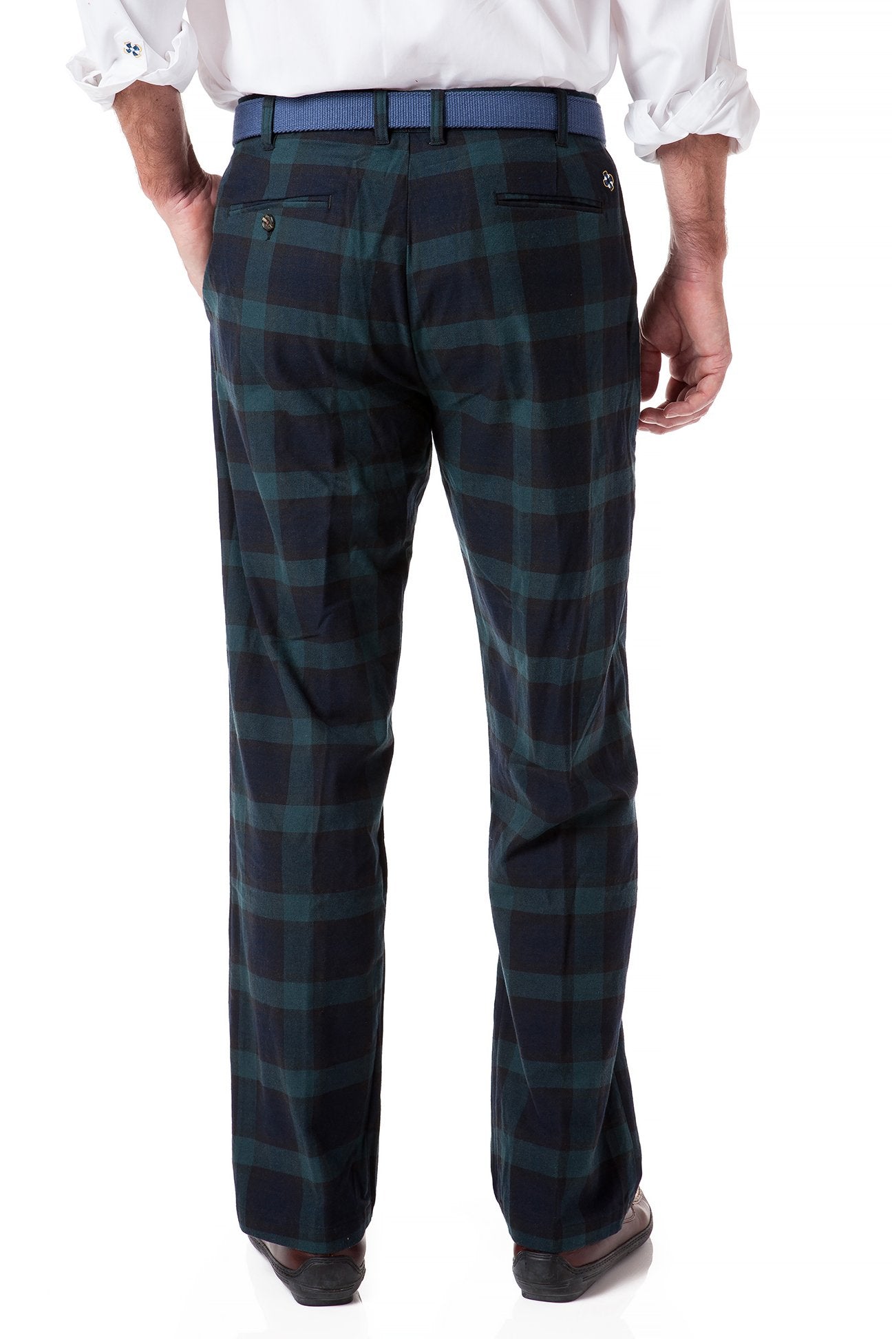 Stretch Twill Harbor Pant in Blackwatch Tartan Plaid - Comfortable & Stylish for Work, Travel & Casual Wear