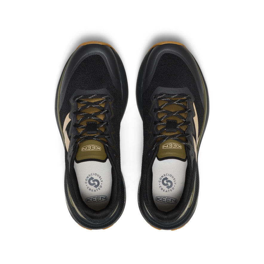 Men's WK500 Comfortable Walking Shoes - Lightweight & Breathable for Daily Use | Black/Dark Olive | Perfect for Walking, Jogging & Casual Wear
