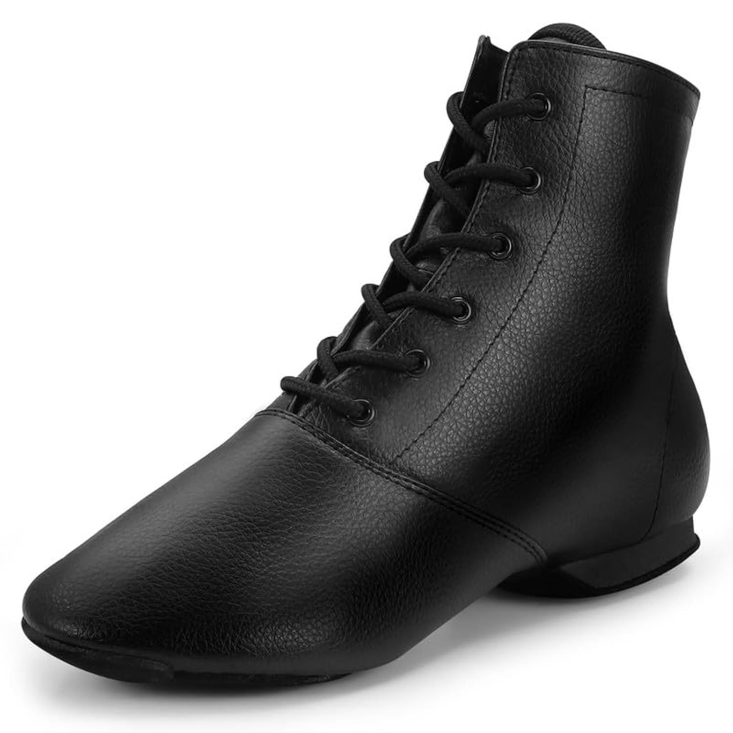 Black Leather Jazz Boots for Kids - Girls & Boys Dance Shoes for Jazz, Tap, Ballet & Performance - Comfortable & Stylish Dance Footwear
