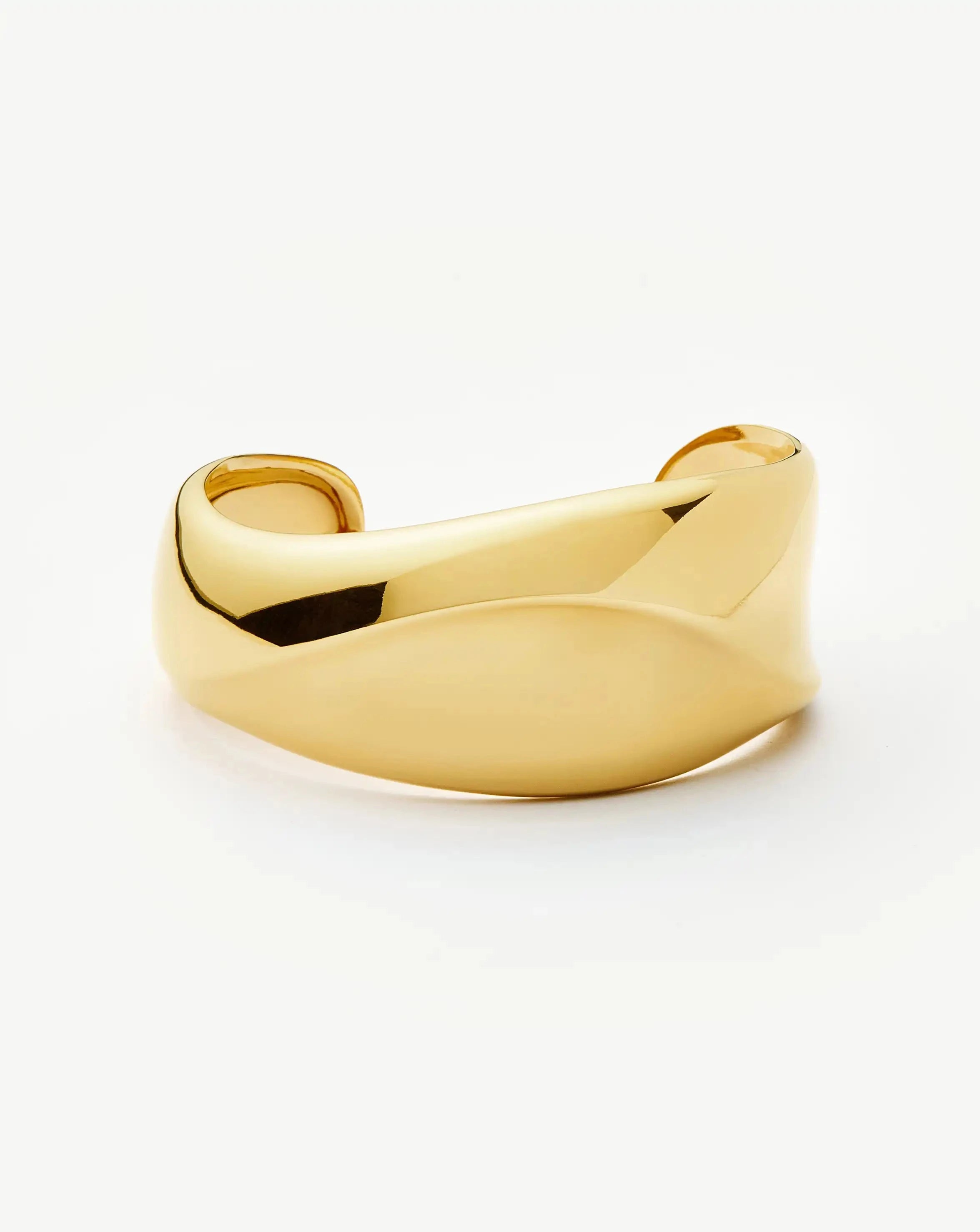 Elegant Sculptural Molten Cuff Bracelet - 18k Gold Plated Handmade Jewelry for Women | Perfect for Parties, Weddings & Special Occasions