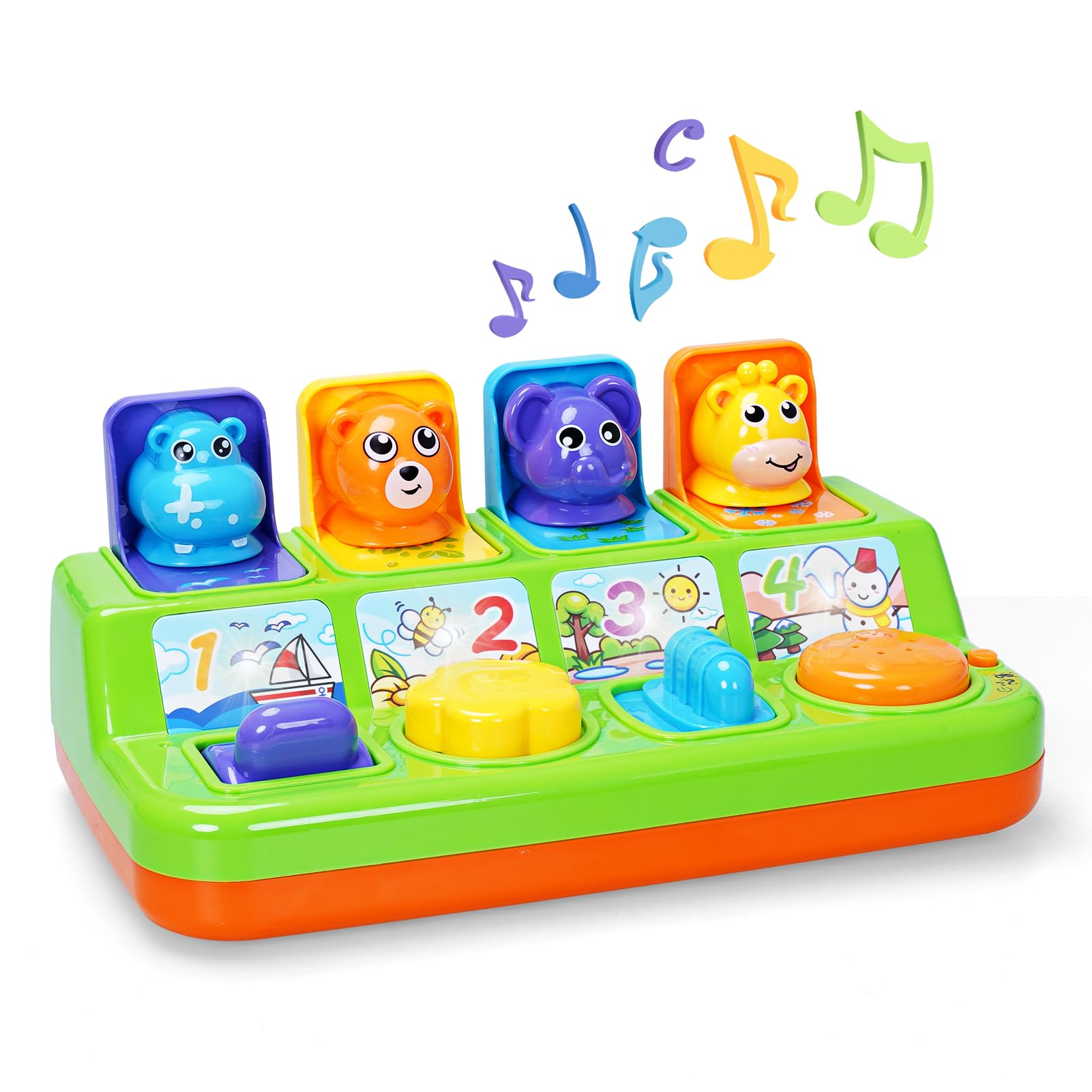 **Best Pop Up Toy for Toddlers with Music & Lights - Cause & Effect Learning Toy for Babies 6-18 Months - Early Educational Gift for 1-3 Year Old Boys & Girls - Perfect for Playtime & Developmental Activities**