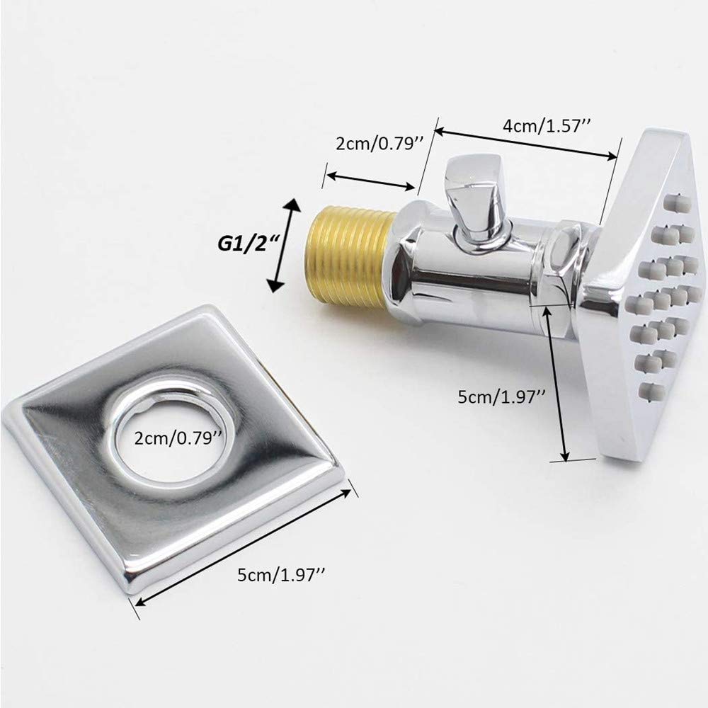 Premium Adjustable Brass Shower Body Jets - 4 Pack Chrome Square Massage Spa Wall Spray Heads with Water Saving Technology | Perfect for Luxury Bathroom Renovation & Relaxing Hydrotherapy Sessions