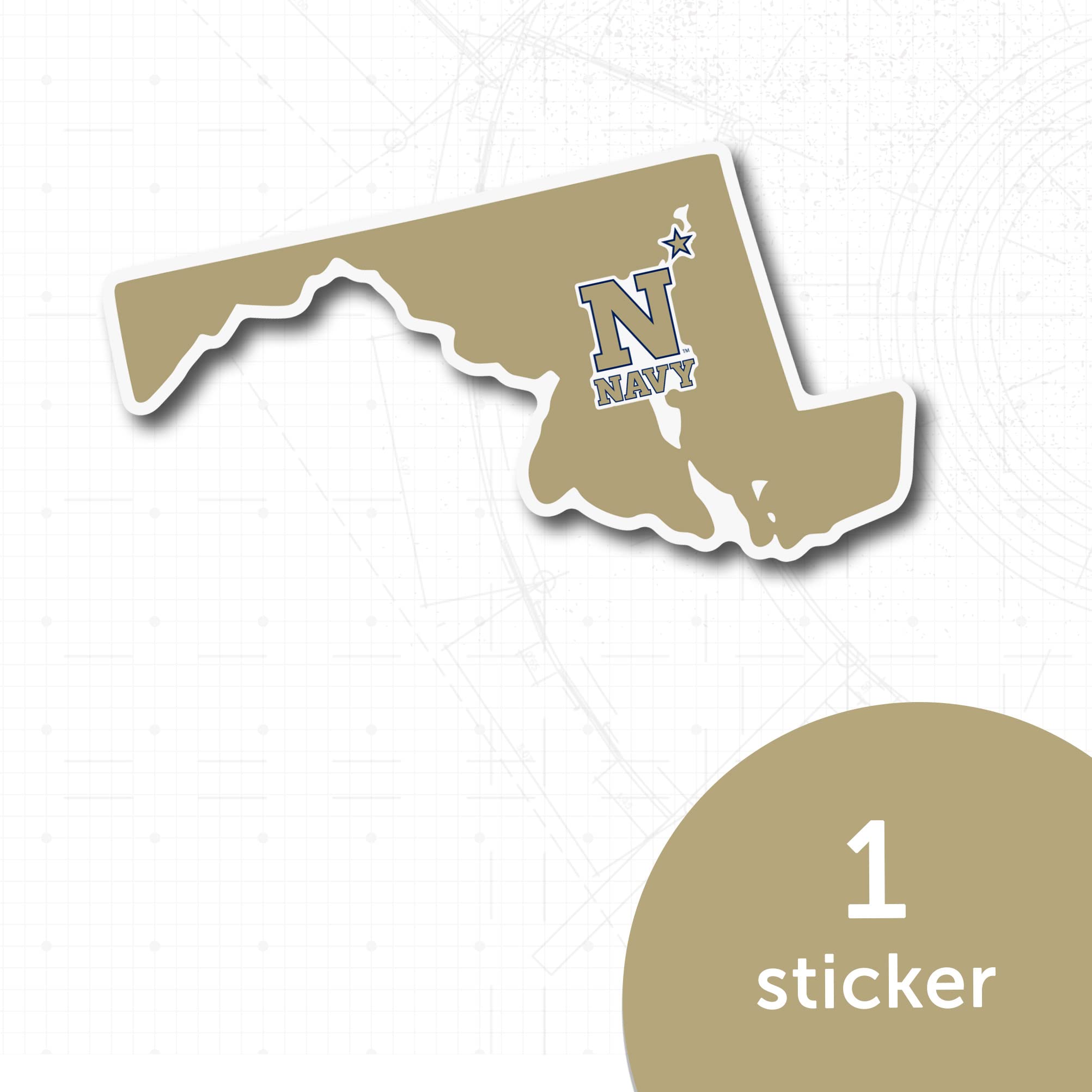 Premium Desert Cactus USNA Sticker - United States Naval Academy Vinyl Decal for Laptop, Water Bottle, Car & Scrapbook - Midshipmen Navy Pride Decoration - Perfect for Graduation Gifts & Military Support