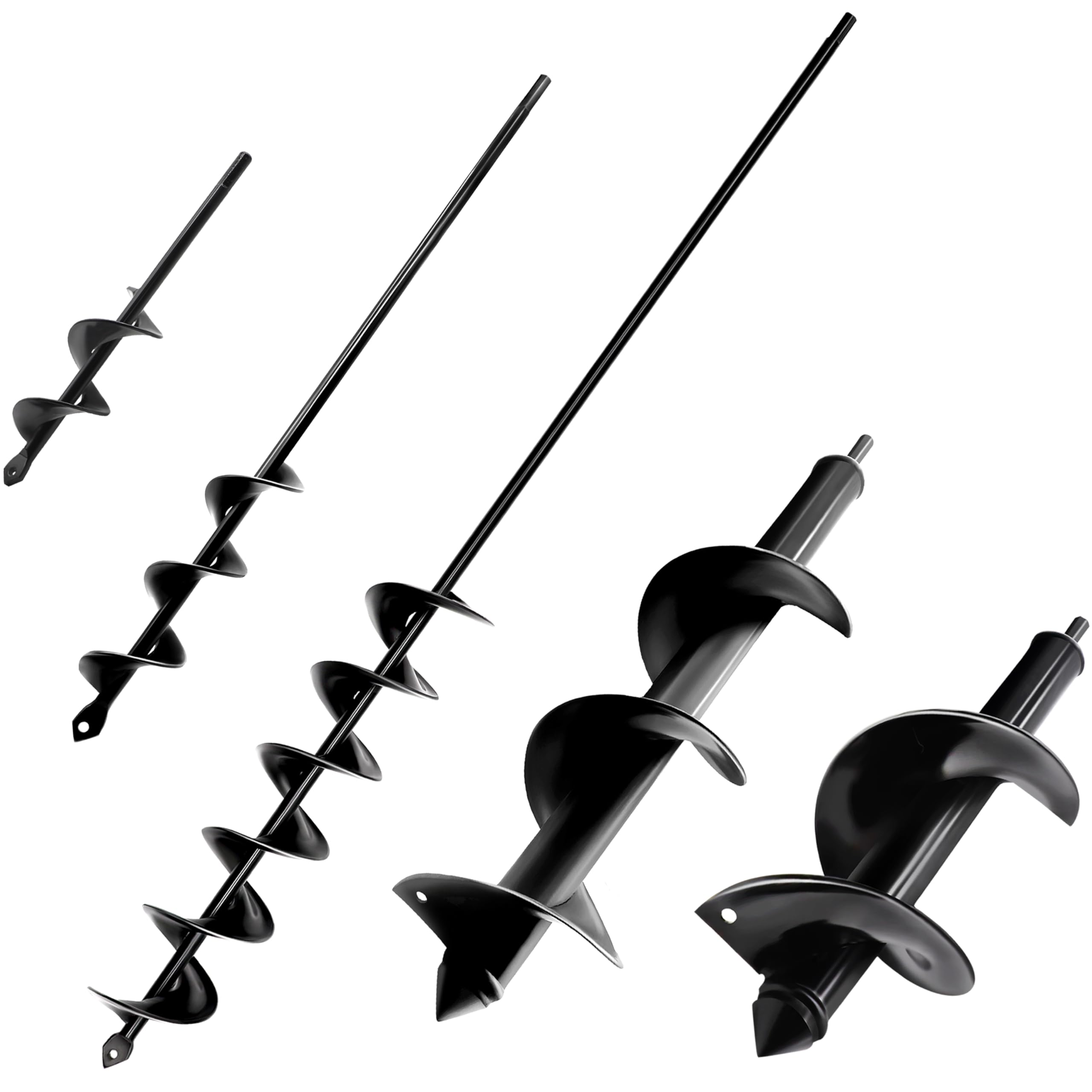 5pcs Auger Drill Bit for Planting - Hex Drive Garden Tool for Bulbs & Holes - Compatible with Cordless Drills (3/8