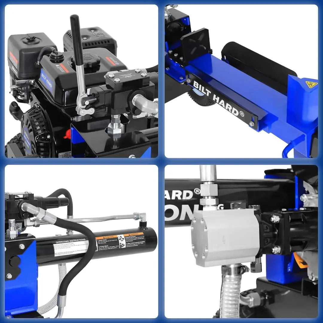 20 Ton Gas Powered Log Splitter - Heavy Duty Hydraulic Wood Splitter with 7HP 209cc OHV Engine, Towable Hitch & 13