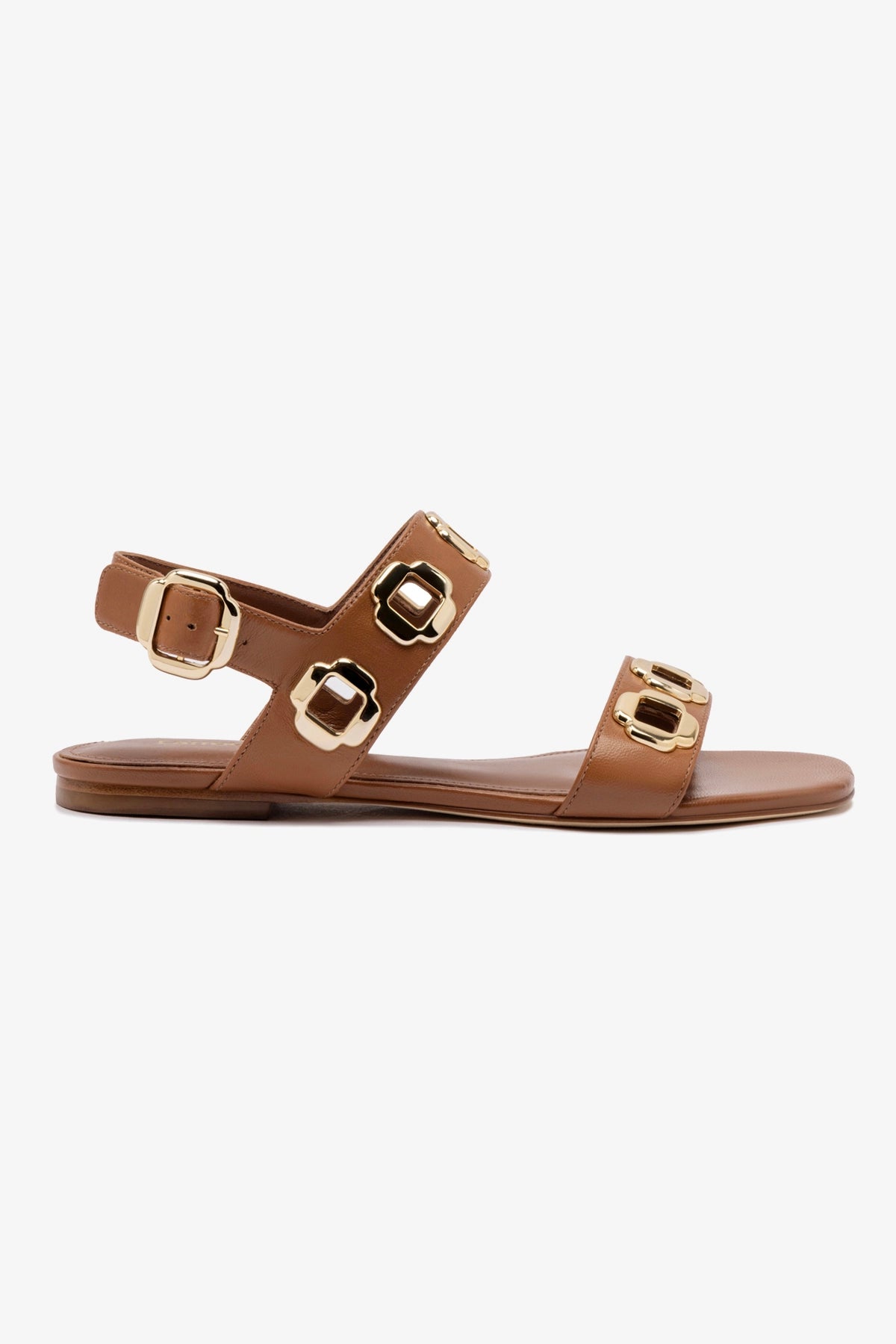 Milan Flat Sandals for Women - Genuine Caramel Leather Comfortable Summer Slides | Perfect for Beach, Vacation, and Casual Outings