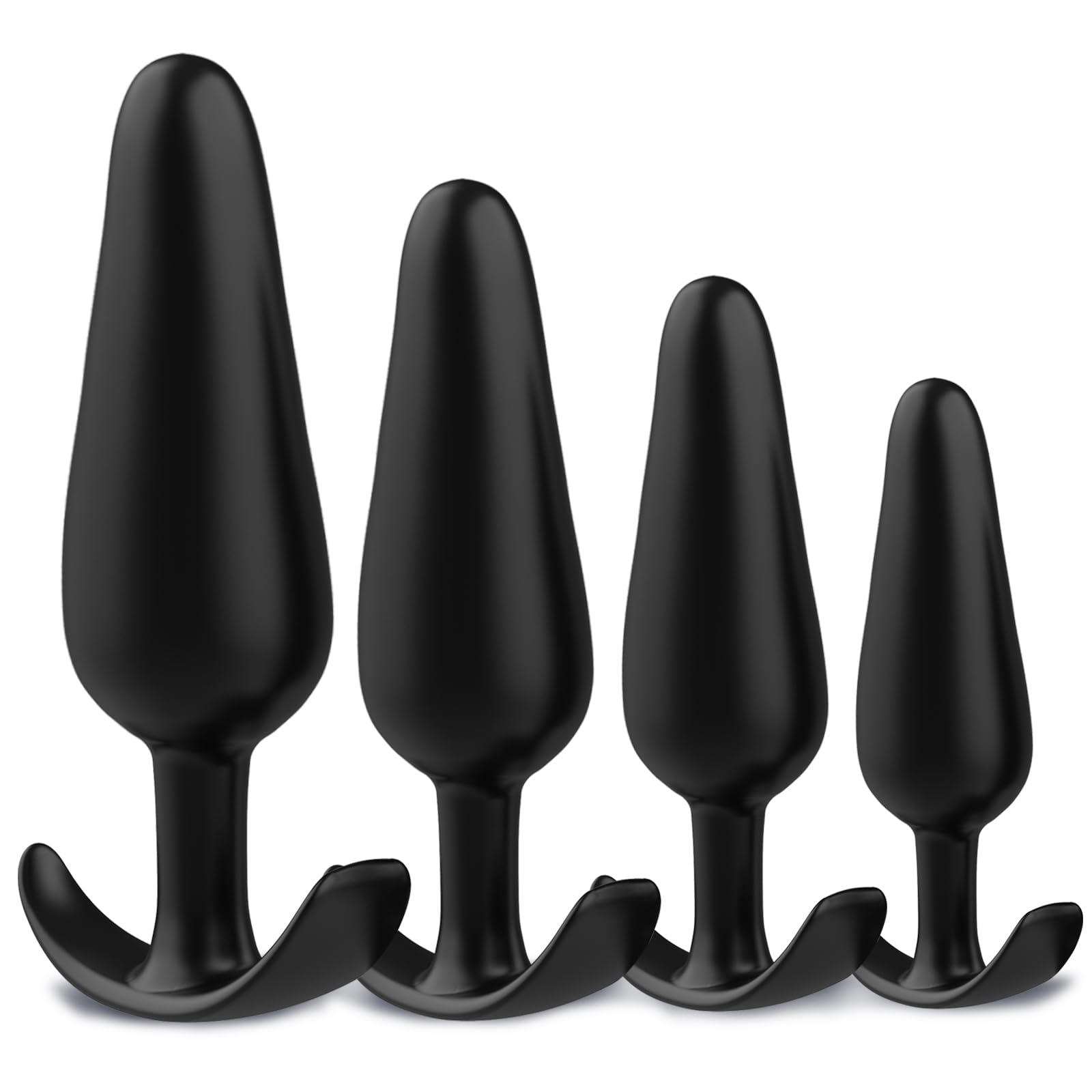 Premium 4PCS Silicone Anal Plug Set for Couples - Beginner Friendly Anal Sex Toys for Men & Women - Stretching Training Kit for Enhanced Pleasure - Perfect for Couples Play & Solo Exploration
