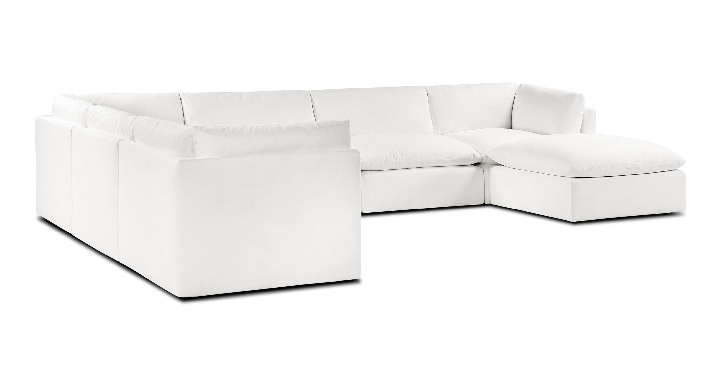 7-Seat Davos Modular Sectional Sofa with Reversible Chaise - Modern L-Shaped Couch for Living Room, Family Room & Home Theater