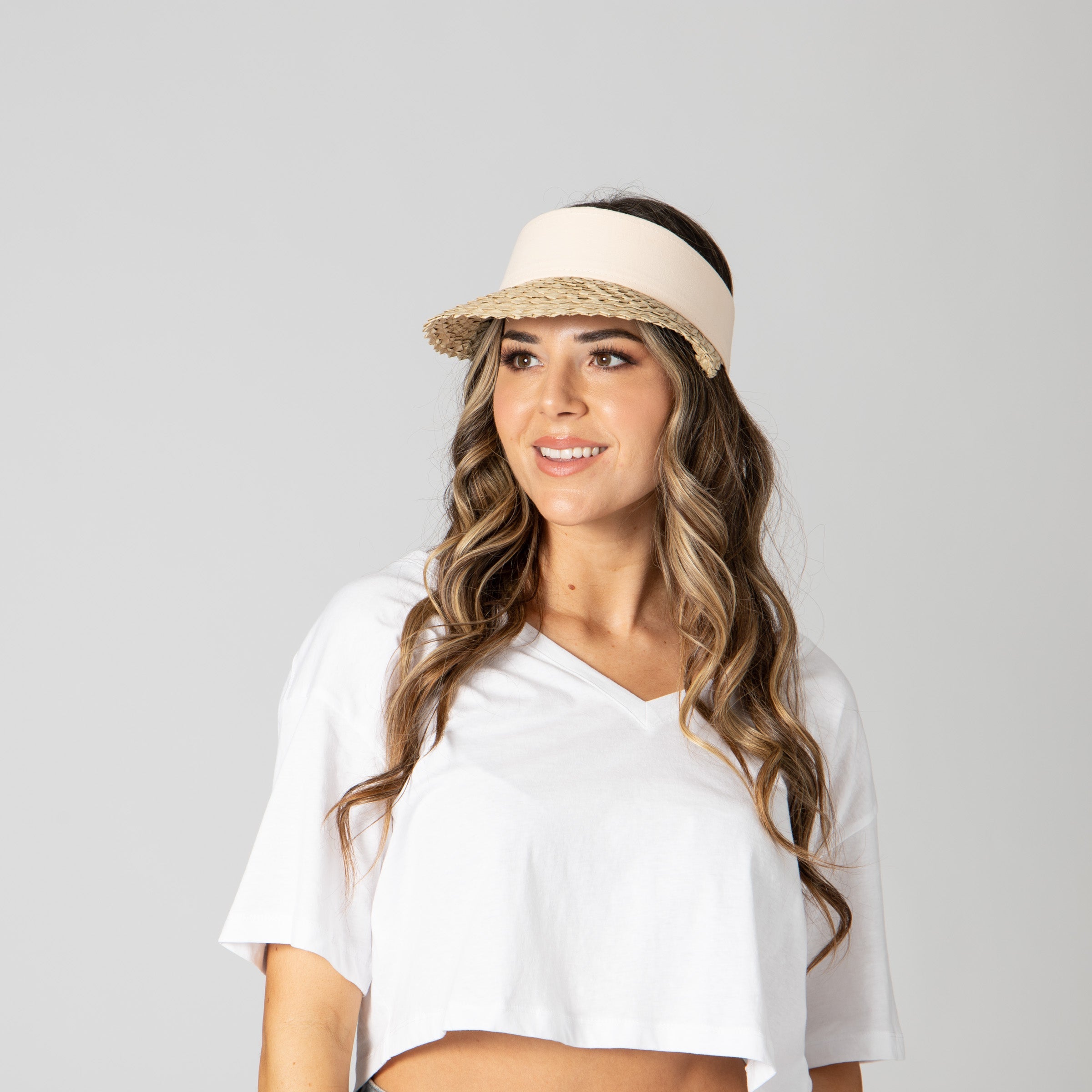 Palm Star Women's Sun Visor Hat - UV Protection Wide Brim Adjustable Headband for Running, Golf, Tennis & Outdoor Activities
