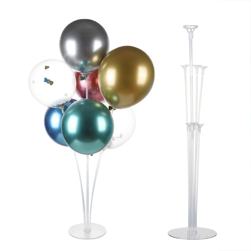 ARTIFUN 7-Piece Balloon Stand Holder Kit - Clear Tabletop Balloon Decorations for Birthday, Wedding, Baby Shower & Party Decor Accessories - Perfect for Home, Office & Outdoor Events