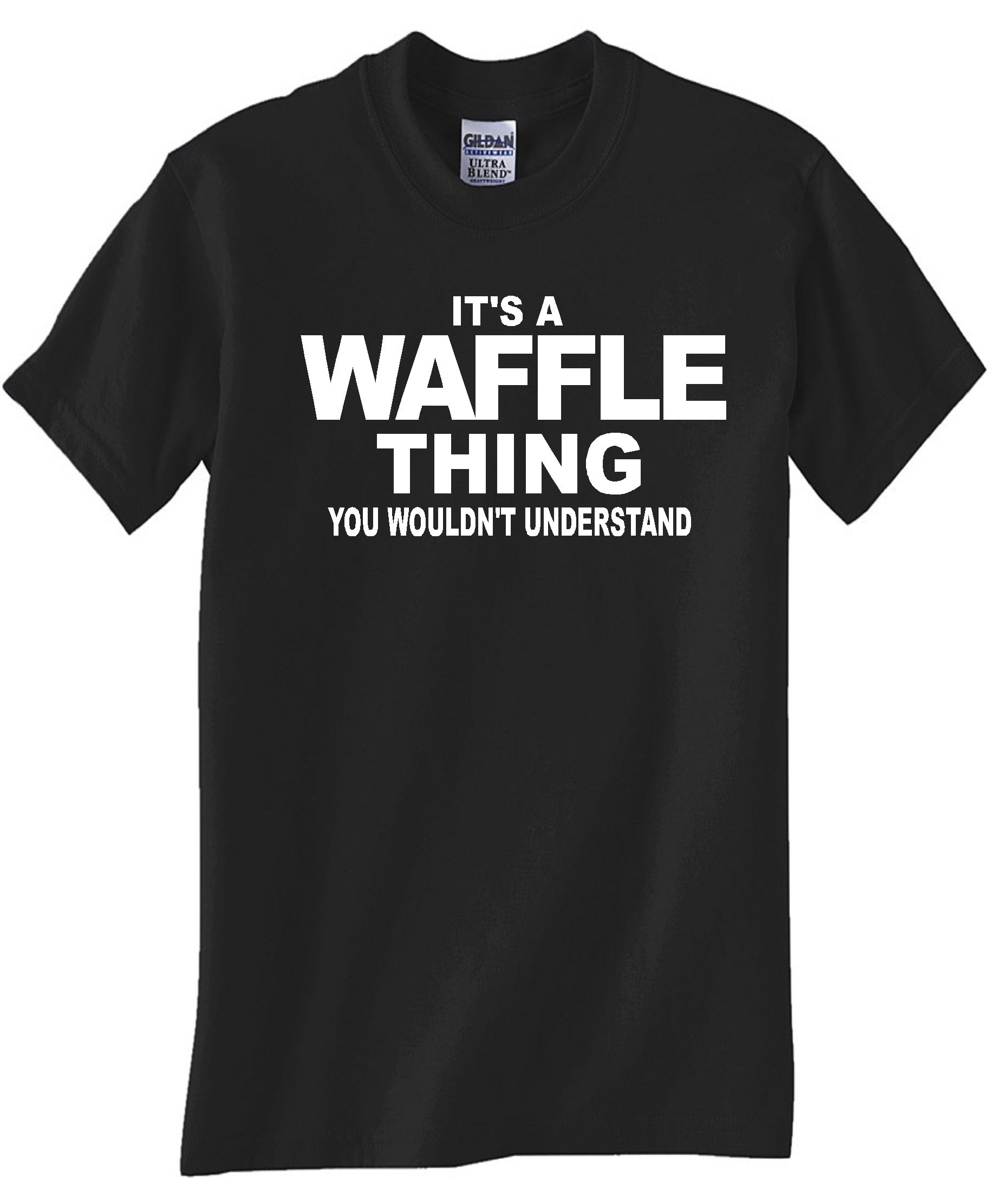 STUFF WITH ATTITUDE Waffle Texture Black T-Shirt for Men & Women | Soft Cotton Casual Tee for Everyday Wear, Street Style & Lounge Outfits