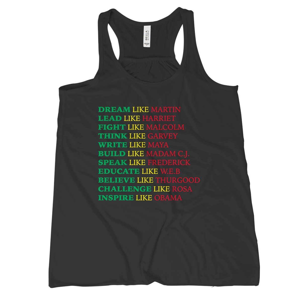 Black History Inspirational Dream Like Martin Luther King Jr. Graphic Tank Top for Women - Casual Summer Outfit & Empowerment Apparel
