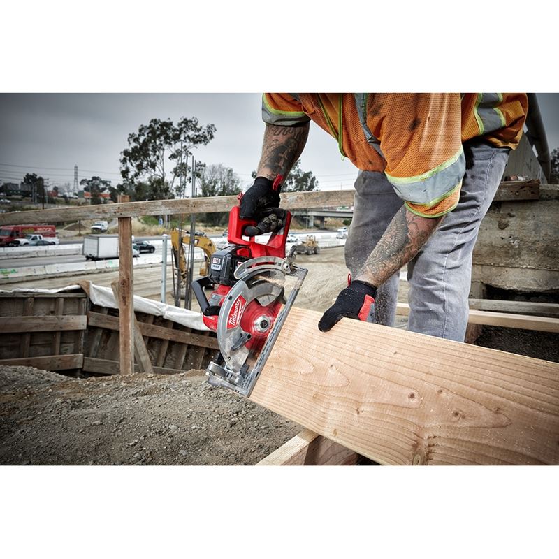 M18 FUEL 18V Brushless Cordless Rear Handle 7-1/4 Inch Circular Saw Kit with 2830 21HD Battery - Powerful Cutting Tool for Woodworking, Framing, and DIY Projects
