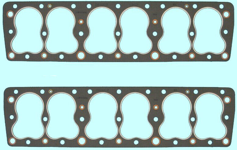 Lincoln 267 292 305 V12 Engine Cylinder Head Gasket Set (Pair) - Compatible with 1936-1948 Models - High Performance Seal for Classic Car Restoration & Engine Rebuild Projects