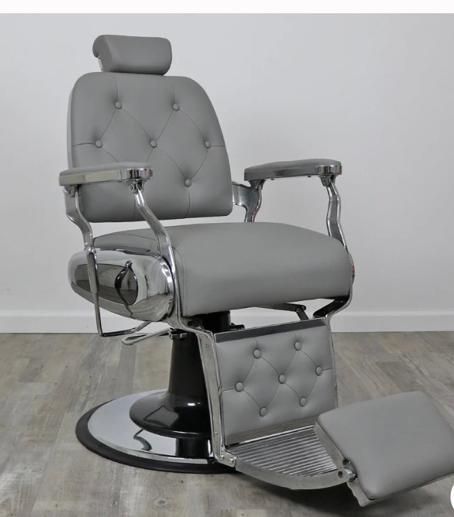 Professional Supreme Barber Chair for Salon & Home - Heavy Duty Hydraulic Styling Chair with Adjustable Height & Swivel Base | Perfect for Barbershops, Salons & Home Grooming Stations