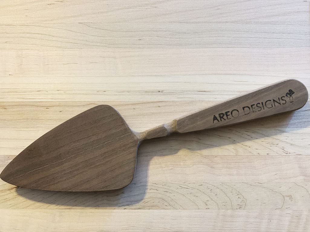 Personalized Wooden Cake Serving Set with Laser Engraving - Rustic Wedding Cake Knife and Server - Perfect Anniversary Gift for Couples - Farmhouse Style Cake Cutting Set for Weddings, Anniversaries & Special Occasions