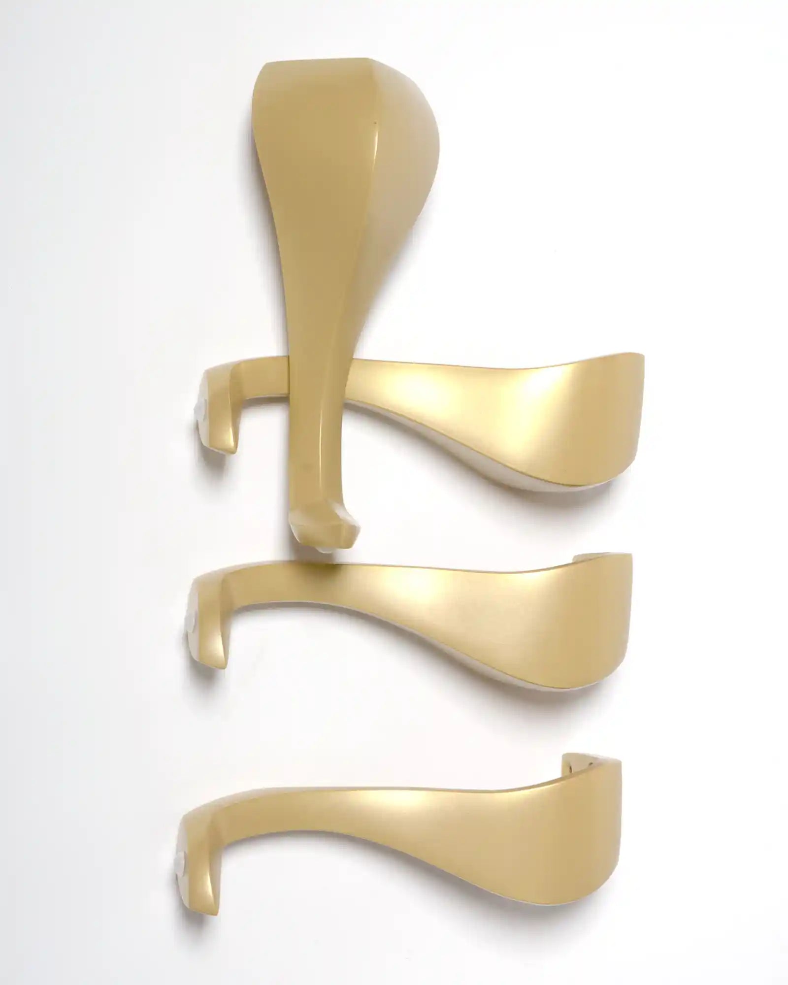 24cm Tall Queen Anne Furniture Legs in Soft Gold - Perfect for Sofa, Chair & Table Restoration & DIY Projects