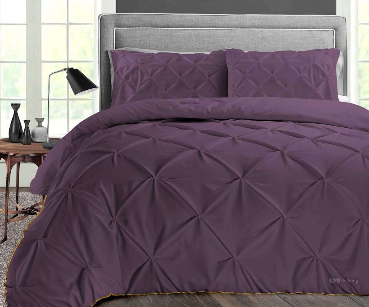 King Size 300 GSM Plush Siliconized Microfiber Comforter Set with Matching Pillowcases - Ultra Soft Duvet Insert, Box Stitched Design, Premium Piping - Perfect for Bedroom, Guest Room & Cozy Winter Nights