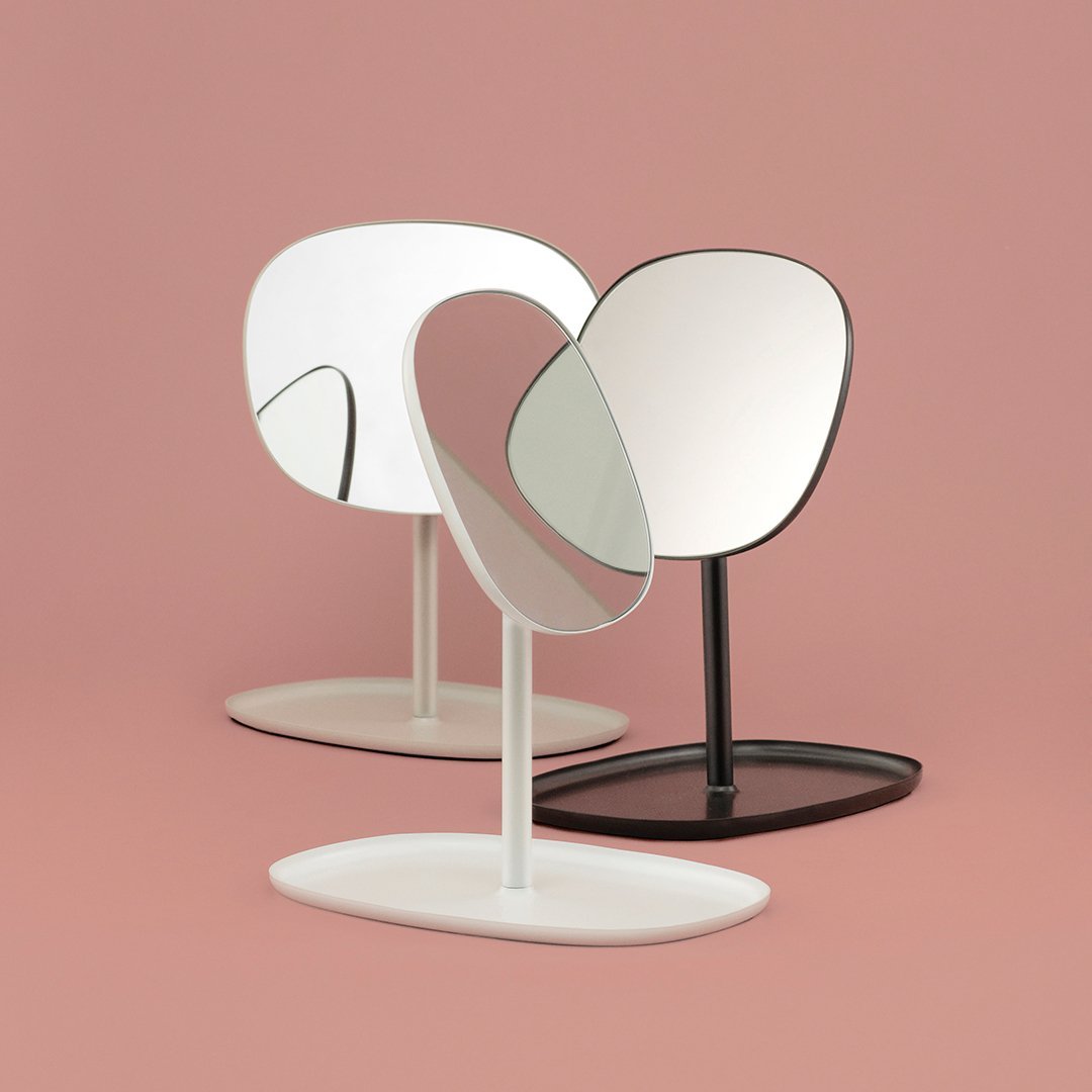 2-Pack Flip Mirror for Makeup & Travel - Portable 360° Rotating Vanity Mirror with Stand for Home, Salon, and On-the-Go Use