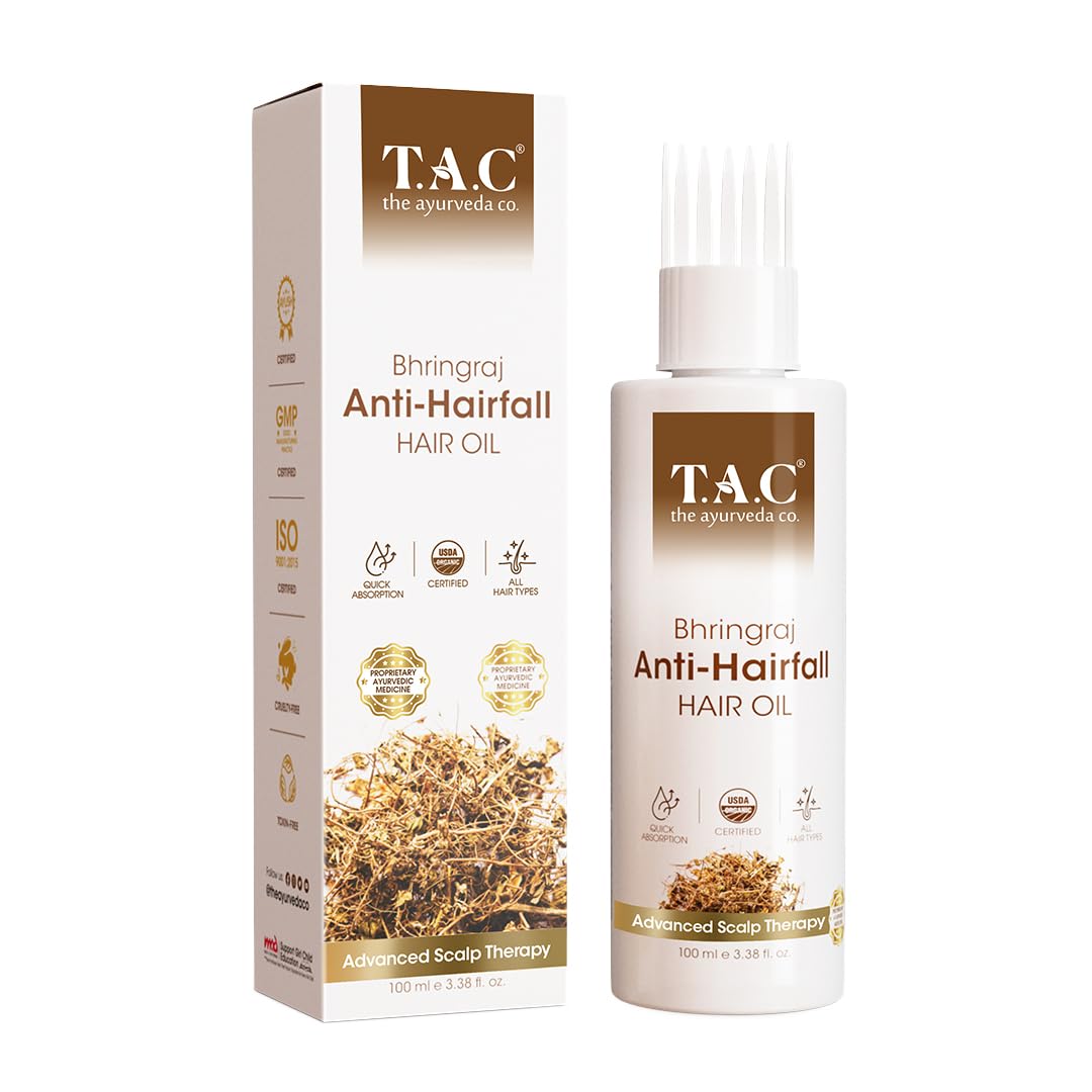 T.A.C Bhringabali Hair Oil - Natural Nourishing Hair Growth Treatment for Men & Women | Stops Hair Loss & Promotes Regrowth | 100ml | Perfect for Daily Scalp Massage & Overnight Hair Care