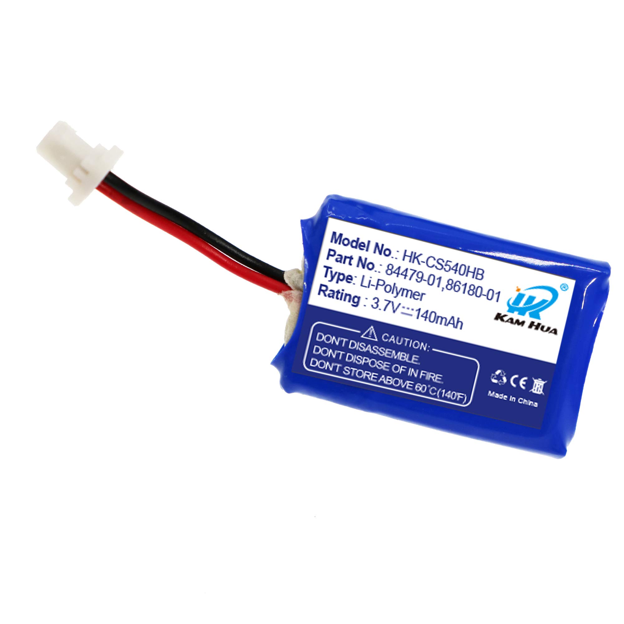 Plantronics CS540 & C054 Headset Replacement Battery - Compatible with 84479-01 & 86180-01 Models | Long-Lasting Power for Office Calls, Customer Service & Remote Work