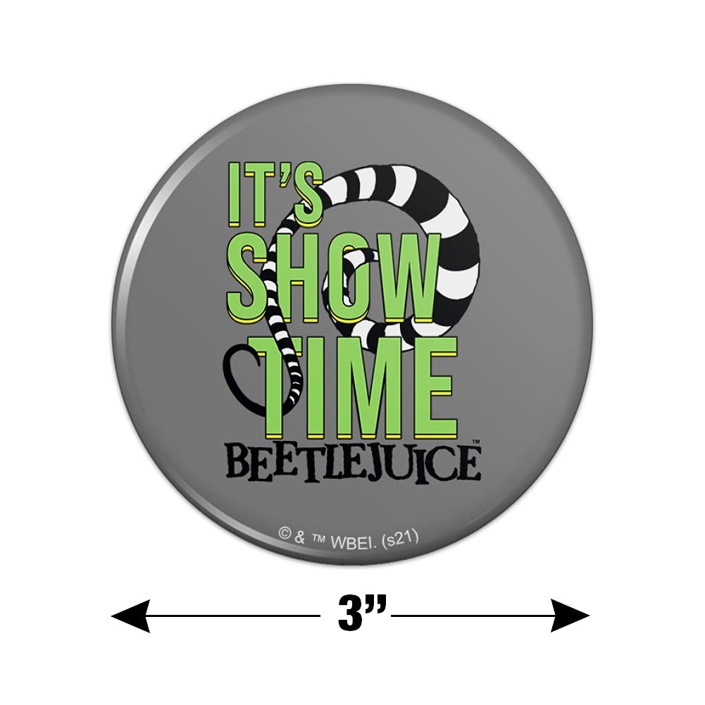 Beetlejuice 'It's Showtime' Quote Refrigerator Magnet - Funny Kitchen Decor for Fridge, Lockers & Office - Perfect for Movie Fans & Pop Culture Gifts