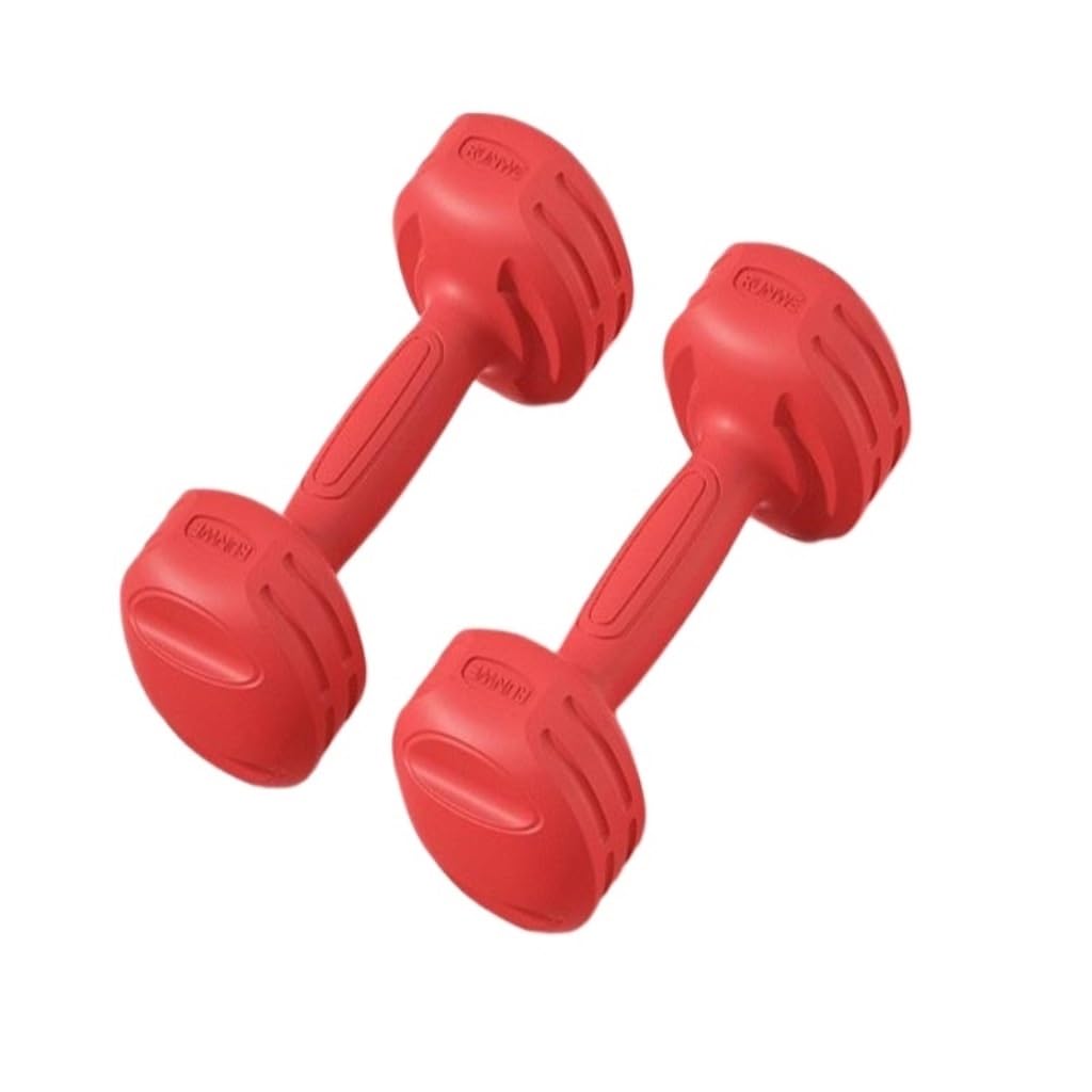 3KG Red Dumbbells for Men & Women - Home Gym Equipment for Arm Muscle Training & Strength Workouts - Perfect for Home Fitness, Weightlifting & Toning Exercises