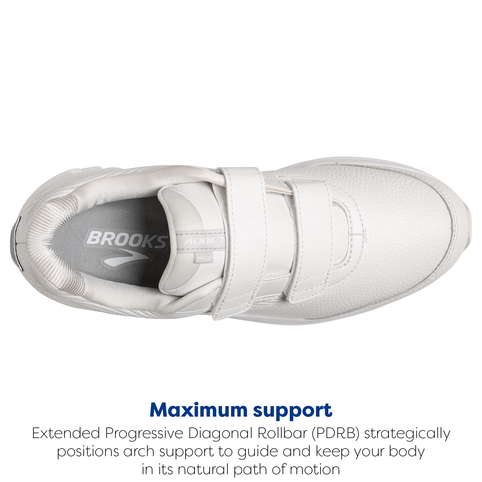 Brooks Men's Addiction Walker V-Strap 2 Walking Shoes - Supportive Orthopedic Sneakers for Flat Feet & Overpronation - Comfortable Walking Shoes for Men with Arch Support - Ideal for Nurses, Teachers & All-Day Wear