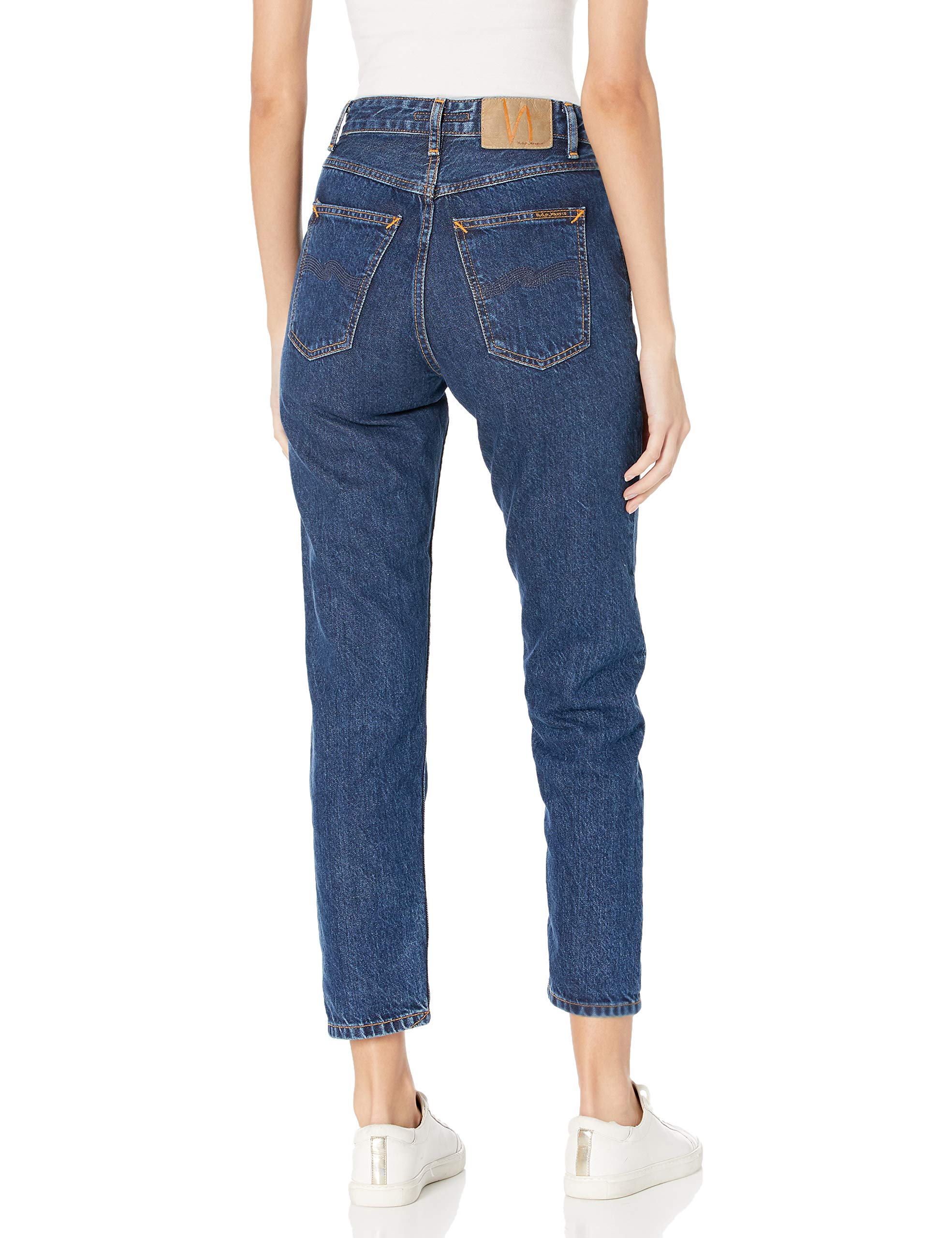 Nudie Jeans Women's Breezy Britt Dark Stellar Slim Fit Stretch Denim Jeans - Perfect for Casual Outings & Date Nights