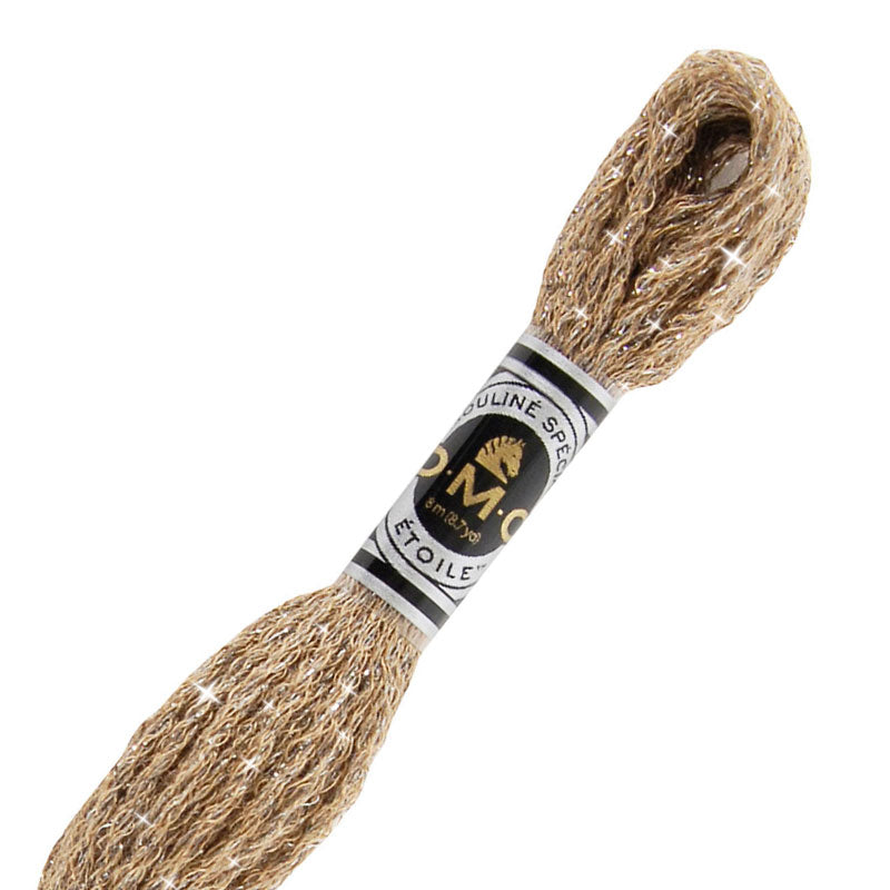 DMC C840 Mouliné Étoile Shimmer Embroidery Floss - Medium Beige Brown Thread for Cross Stitch, Needlepoint & Hand Embroidery Projects - Perfect for DIY Crafts, Home Decor & Gift Making