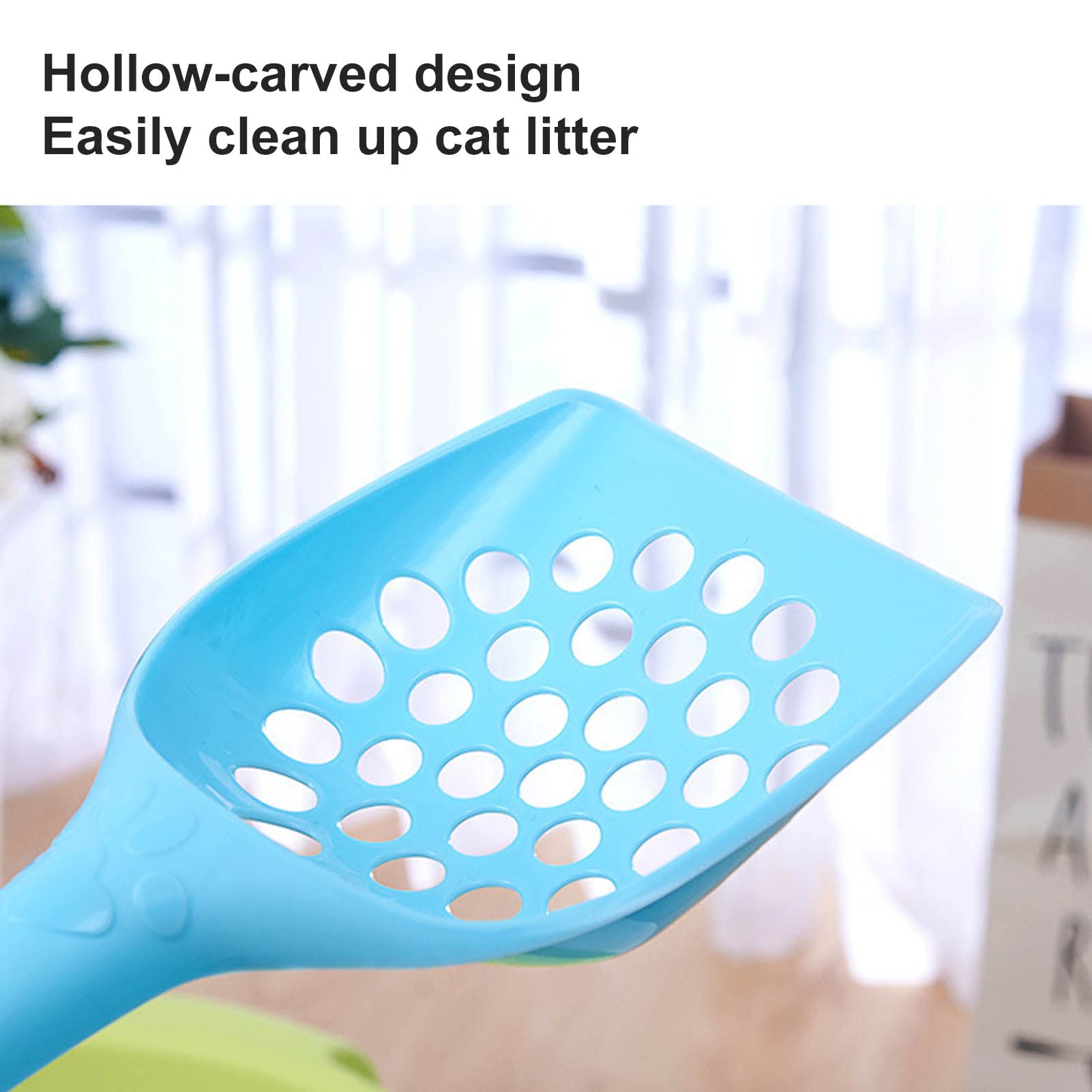 Premium Cat Litter Scoop - Large Hole Sifting Shovel for Easy Waste Removal | Lightweight & Durable Litter Box Cleaner for Cats & Dogs | Perfect for Quick Daily Litter Tray Maintenance (Pink)