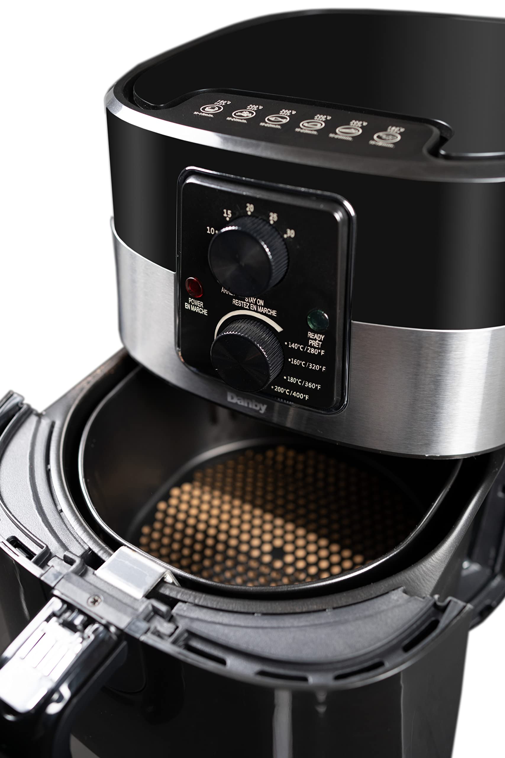 Danby DBAF03224BD11 3.2 Quart (3.5L) Black Air Fryer with Digital Timer, Adjustable Temperature Control & Removable Basket - Perfect for Healthy Cooking, Snacks & Family Meals