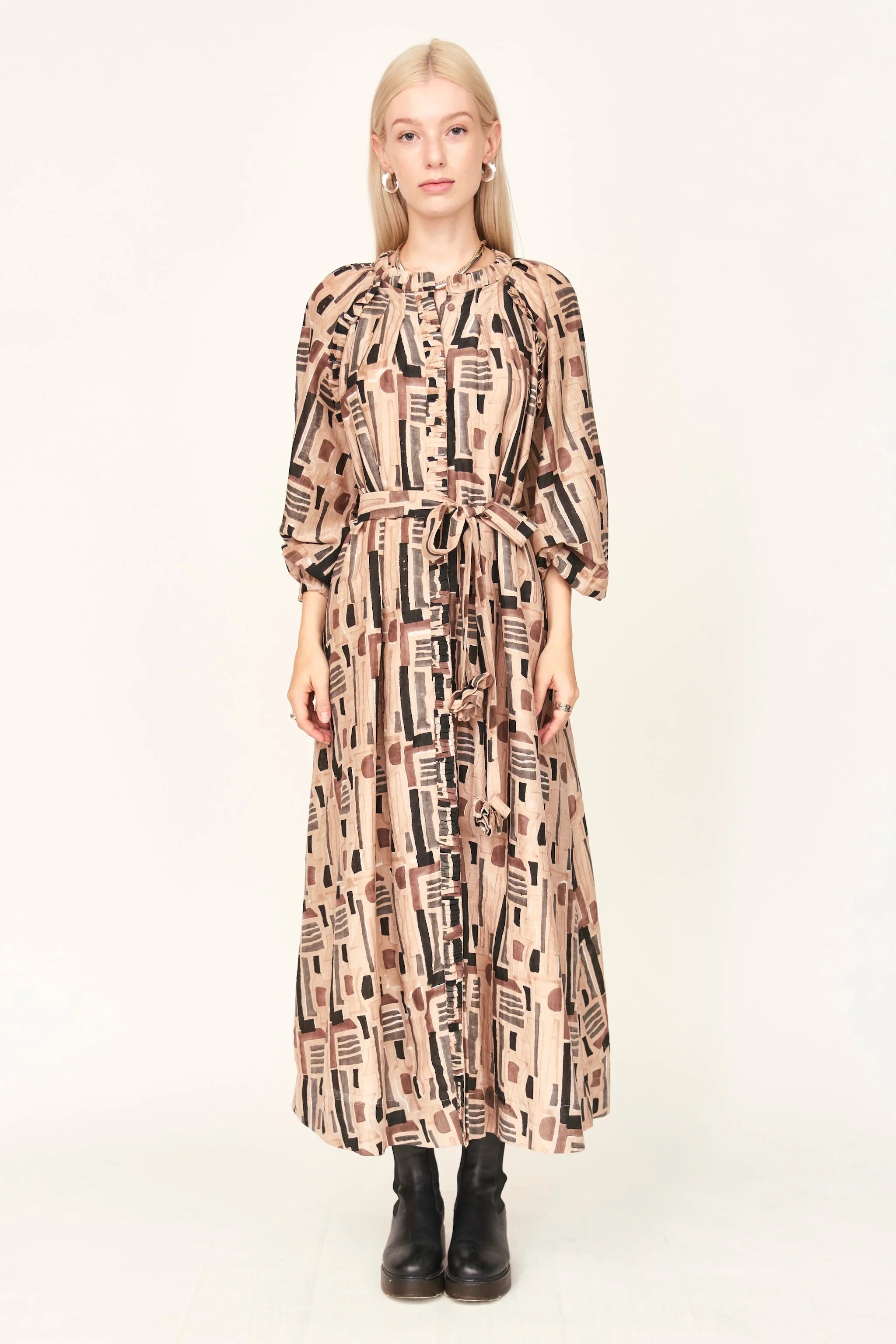 Mirth Somerset Dress Labyrinth - Stylish Floral Print Maxi Dress for Women | Perfect for Beach Vacations, Summer Parties & Boho Fashion