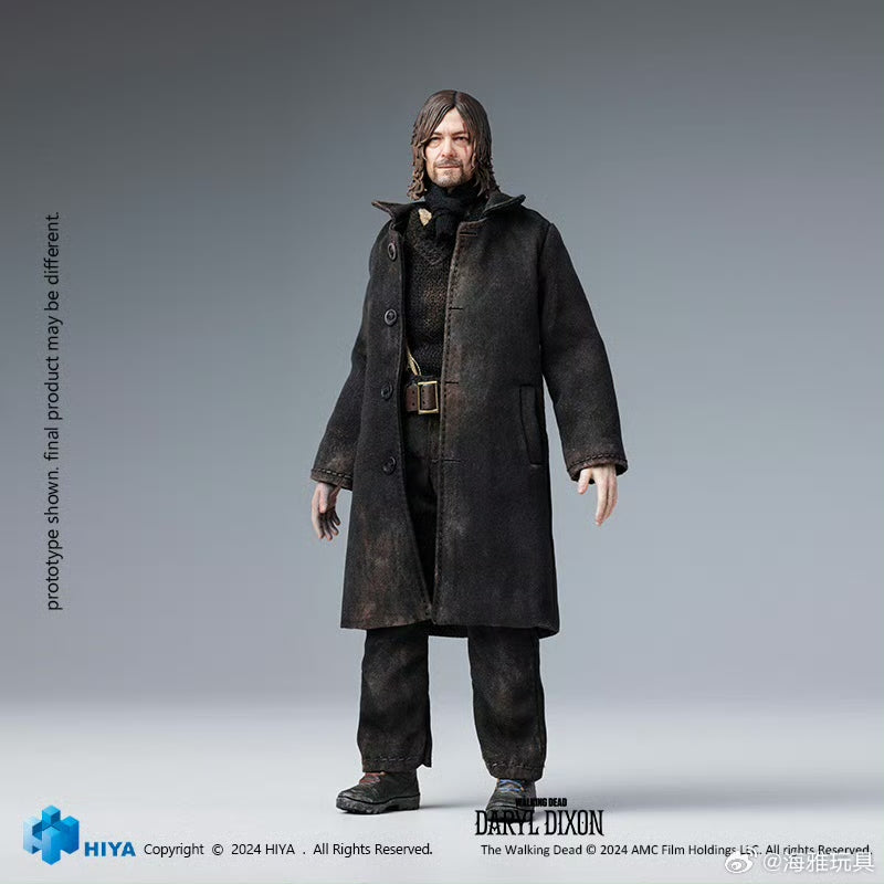HIYA 16CM 1/12 Scale The Walking Dead Daryl Dixon Action Figure - Highly Detailed Collectible Model for Display & Role Play | Perfect for Fans, Collectors & Diorama Scenes