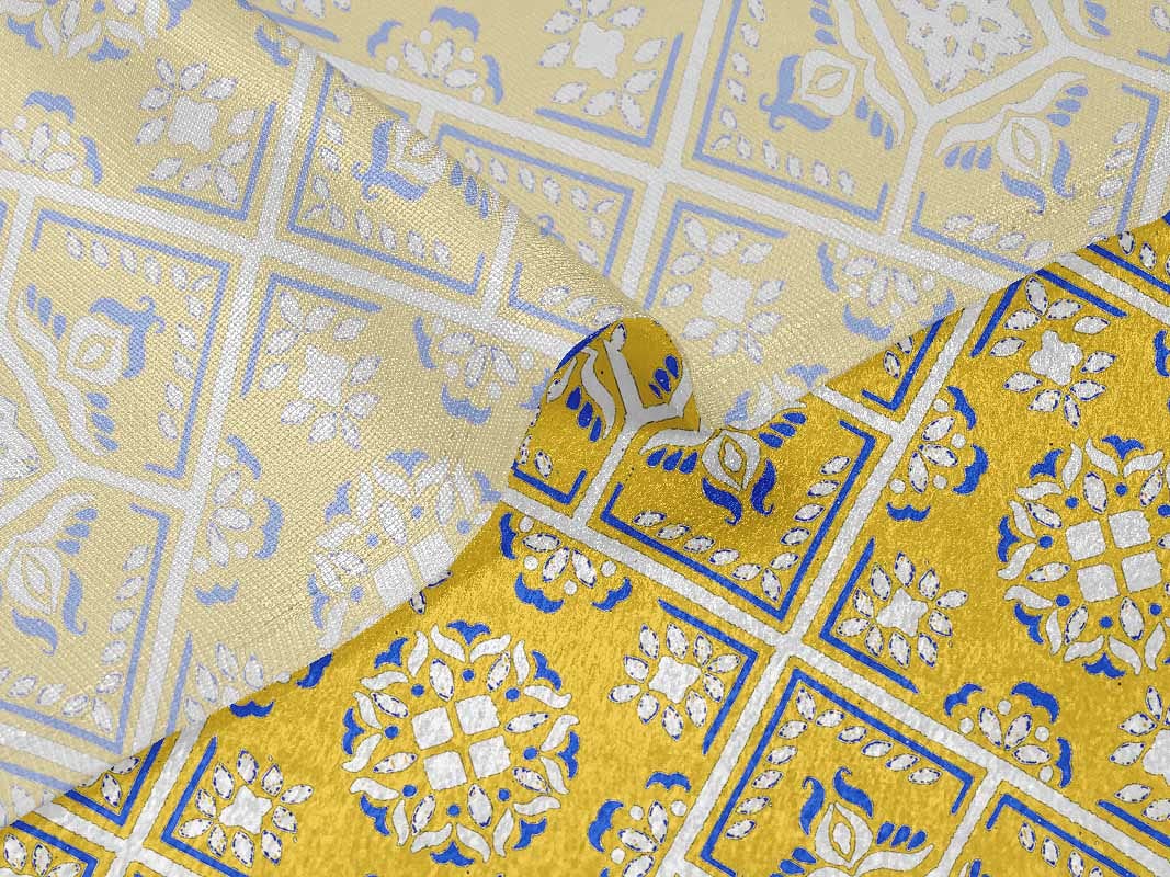 oneOone Velvet Sunglow Fabric Mosaic Sewing Material by The Yard - 58 Inch Wide Printed DIY Clothing & Craft Supplies for Dresses, Quilts, Home Decor