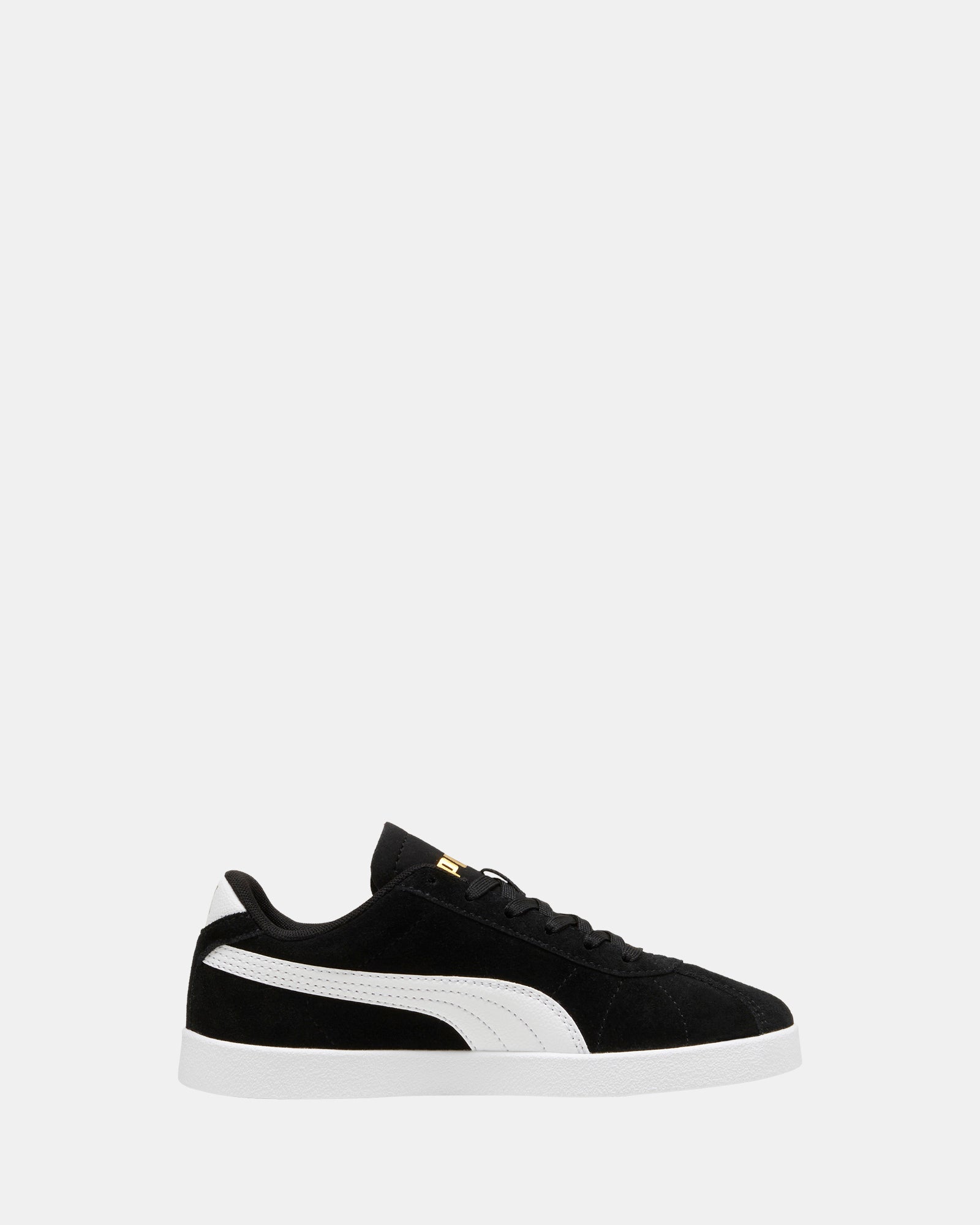Puma Club II Junior Sneakers - Black & White Kids' Shoes for School, Sports & Casual Wear