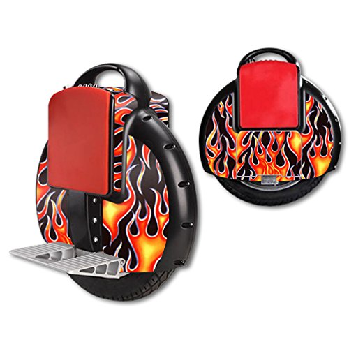MightySkins Airwheel X3 Self Balancing Electric Unicycle Skin Wrap - Durable Vinyl Sticker Cover with Hot Flames Design | Perfect for Commuting, Urban Travel & Personal Transportation