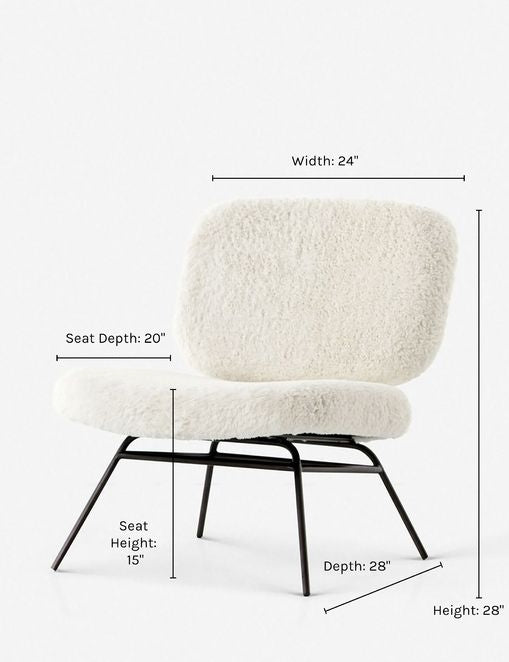 Amanda Accent Chair - Modern Upholstered Lounge Chair for Living Room, Bedroom & Office - Stylish Comfortable Reading Chair with Solid Wood Legs - Perfect for Relaxing, Reading & Decorating