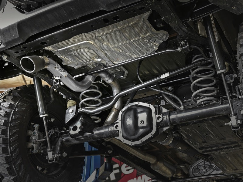 aFe MACH Force XP Axle-Back Exhaust System with Black Tip for 2018-2020 Jeep Wrangler (2.0T L4 & 3.6L V6) - Enhanced Performance & Aggressive Sound for Off-Road Adventures