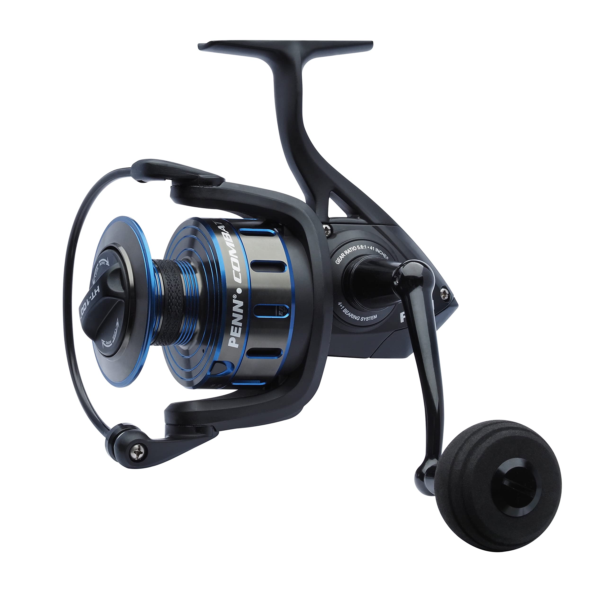 Penn Combat III Saltwater Fishing Reel - Versatile Spinning & Jigging Reel for Boat, Kayak, Shore, Surf Fishing - All-Round Performance - Black/Blue - Perfect for Saltwater Anglers & Offshore Adventures