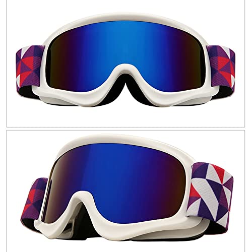 Anti-Fog UV400 Ski Goggles for Kids - Windproof Snowboard Goggles with Anti-Glare Lens for Boys & Girls - Perfect for Winter Sports, Skiing & Snowboarding (Yellow)