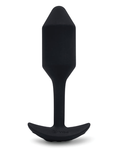 B Vibe Vibrating Snug Plug 2 - Rechargeable Silicone Anal Plug for Men & Women - Black - Perfect for Couples Play & Solo Pleasure