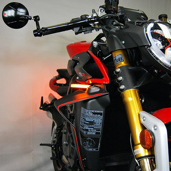 MV Agusta Brutale 1000 LED Front Turn Signals - High Visibility Motorcycle Indicators for Street and Track Riding