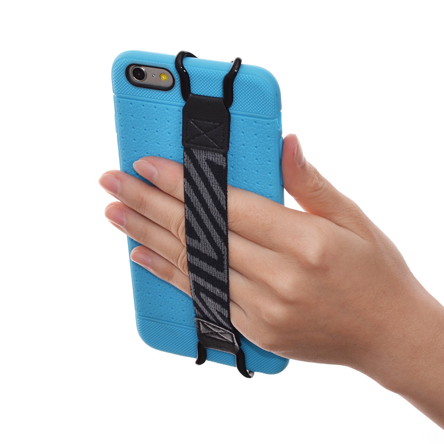 TFY Universal Phone Strap Holder - Compatible with iPhone 16 Pro Max/15 Pro/14 Plus/13 Pro/12/11/XS Max/XR/SE & Samsung Galaxy S24/S23/S22 - Anti-Slip Grip for Smartphones - Perfect for Gym, Running, Travel & Outdoor Activities