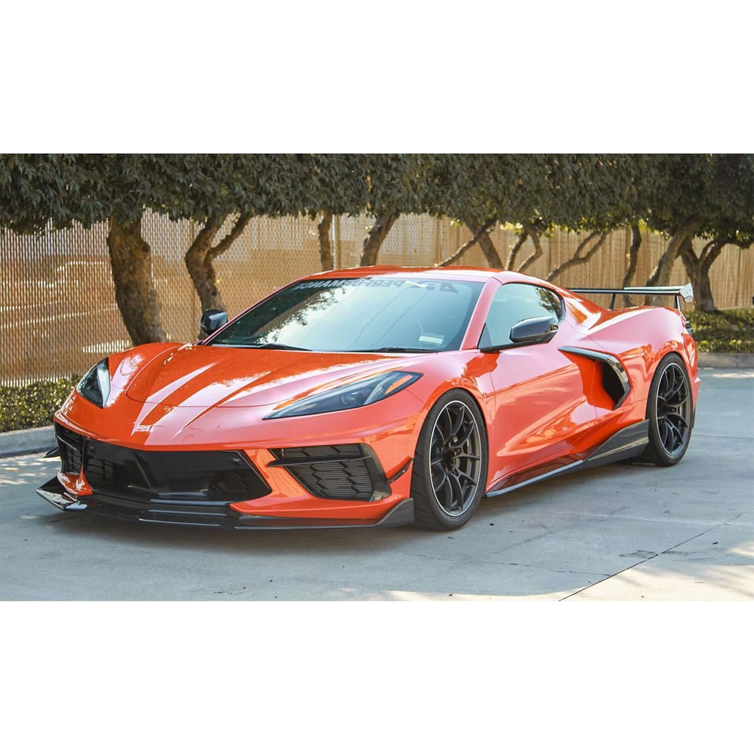 2020-2023 Corvette C8 Front Bumper Lip - GM 5VM Style Gloss Black Front Chin Spoiler | Aerodynamic Upgrade for Enhanced Styling & Performance | Perfect for Car Shows & Street Racing