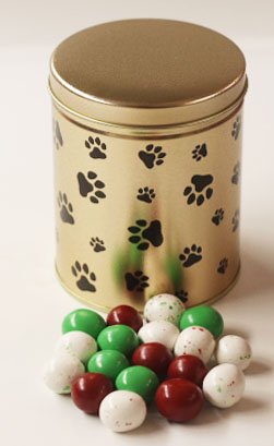 Scott's Cakes Christmas Chocolate Malt Balls in Paw Print Can - Holiday Treats for Parties, Gifts & Stocking Stuffers | Dog Lover's Favorite Candy