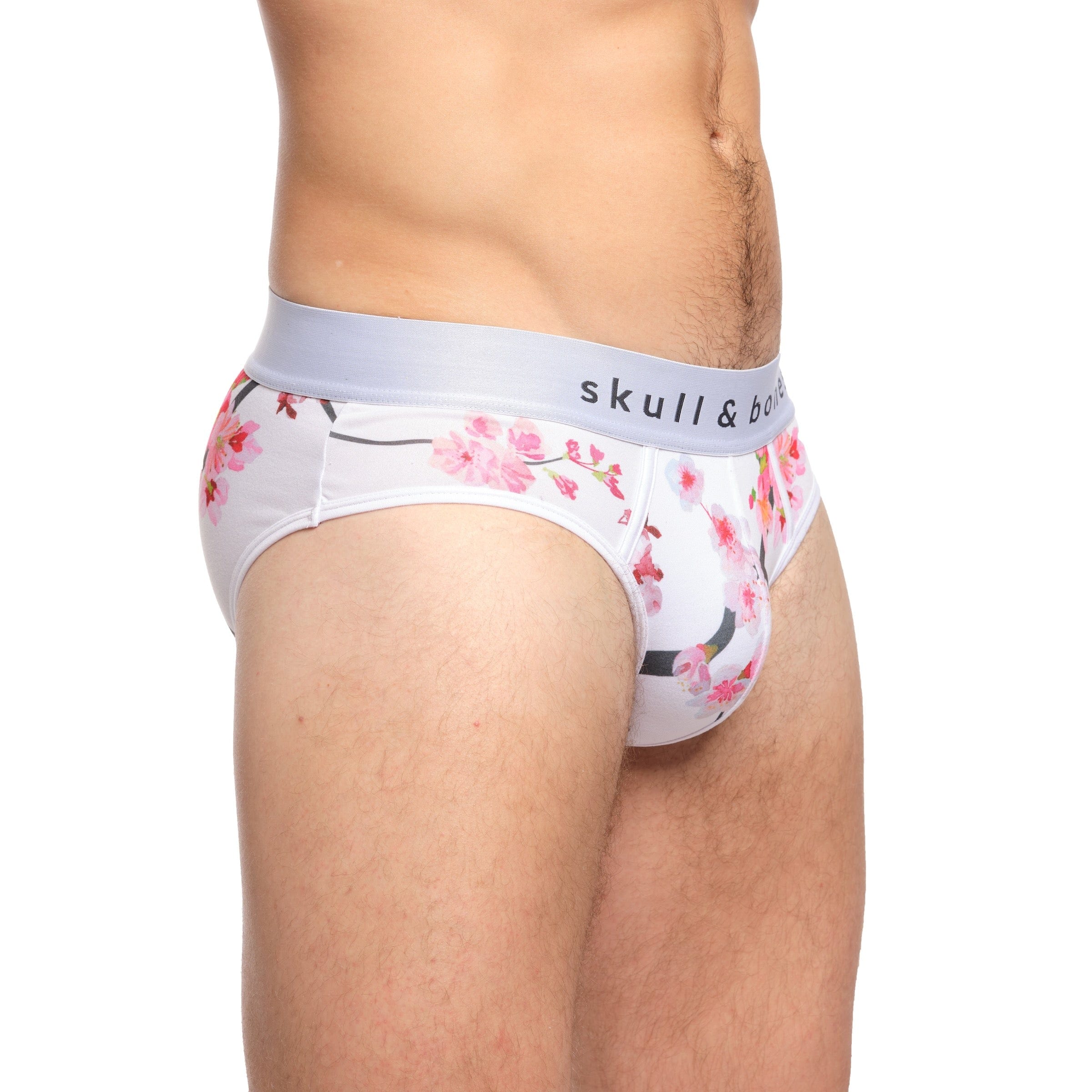 Cherry Blossom White Briefs - Soft Cotton Women's Underwear for Everyday Comfort & Style | Perfect for Work, Gym & Lounge Wear