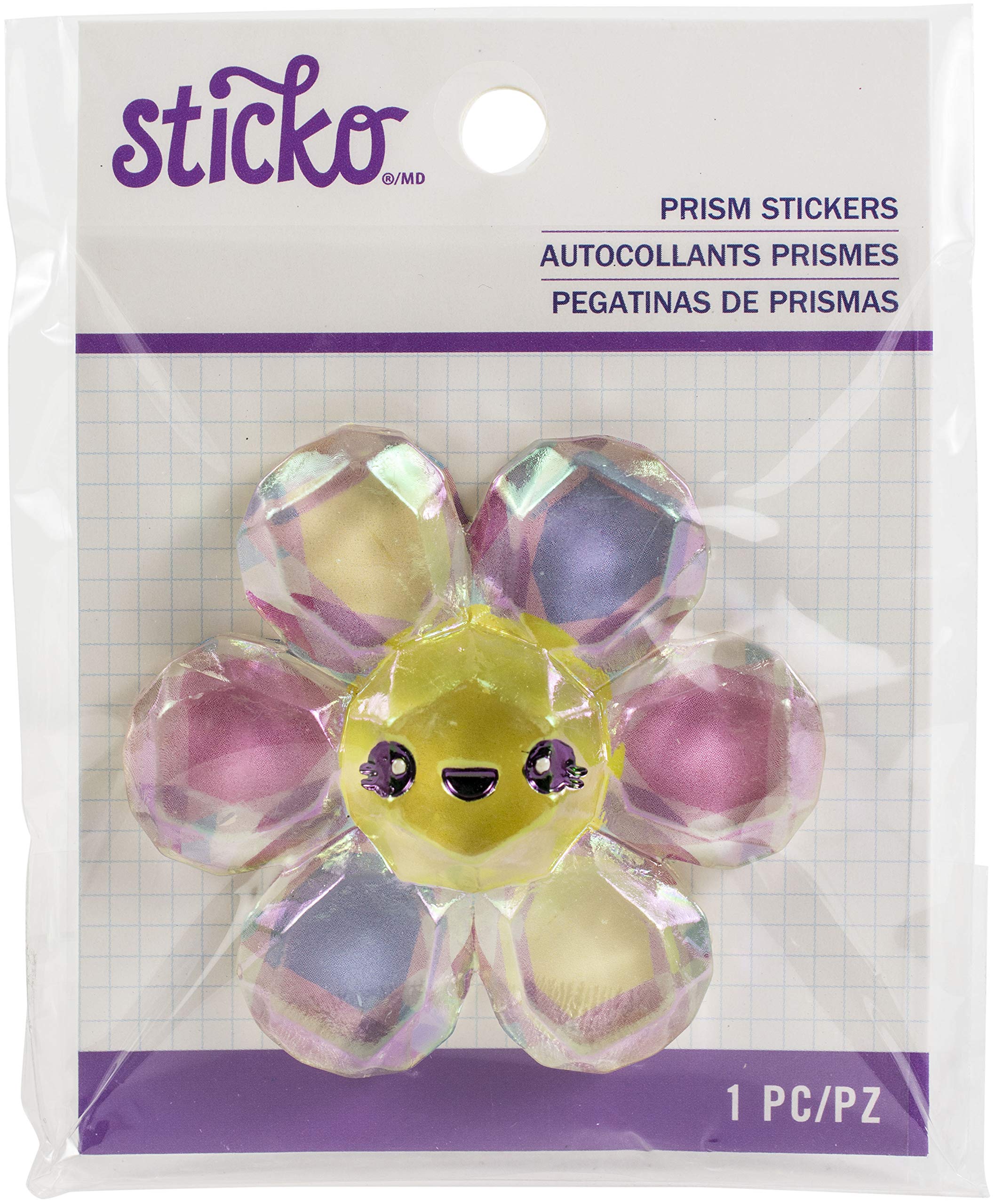 STICKO by American Crafts - Flower Prism Stickers for Scrapbooking, DIY Crafts, Journals & Card Making - Vibrant Decorative Stickers for Creative Projects